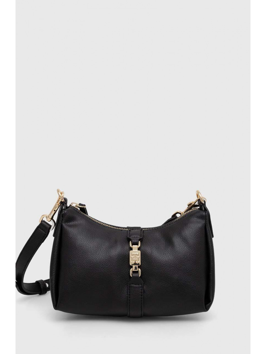 Kabelka Tommy Hilfiger černá barva AW0AW15714